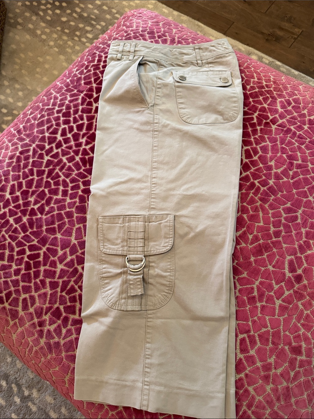 Cynthia Rowley Light Beige Cargo Pants with D‑Ring Detail 6